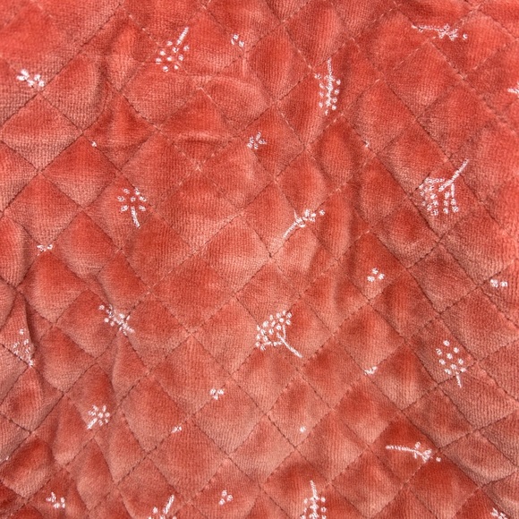 Nordstrom Baby Girls Quilted Coral Winter Footie With Hand Cuffs, 6 months - Picture 7 of 8